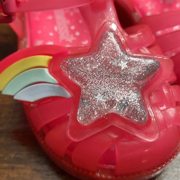 Mini Melissa Possession II Infant Star Rainbow Glitter Sandals - Picture 6 of 11